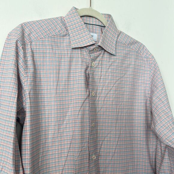 ETON Checkered Print Men’s Dress Shirt 42/16.5 - Picture 2 of 7